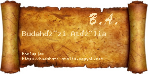 Budaházi Atália névjegykártya
